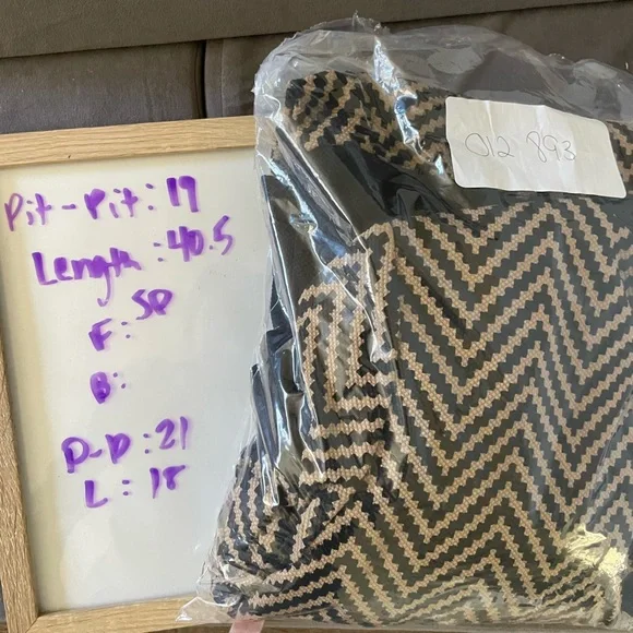 Danny and Nicole Black & Tan Chevron Black Dress & Cardigan Set - Picture 8 of 8